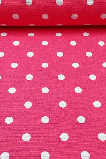 Tissu déco à pois NEO rose 304