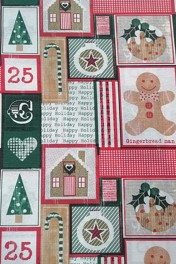 Tissu décoratif NOËL GINGERBREAD