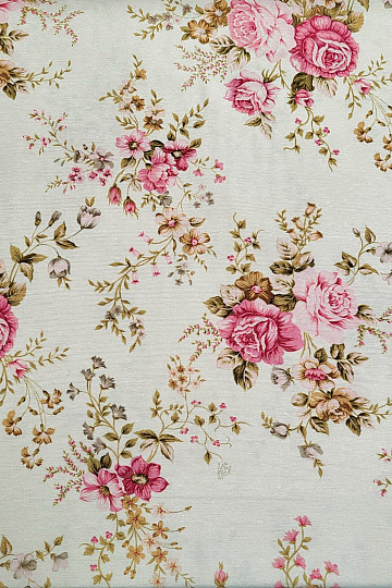 Tissu décoratif ROSE RAKEL crème