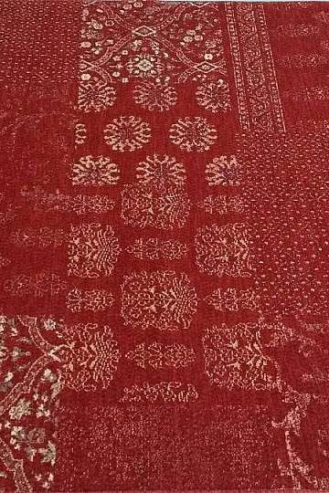 Tapis de luxe en laine DJOBIE PATCH rouge
