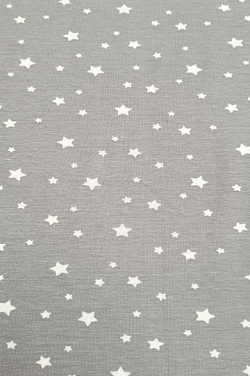 Maille de coton ZETOILE STARS GRIS