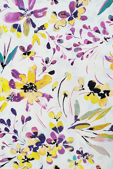 Tissu déco ALENA fleurs lilas