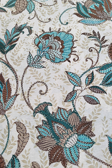 Tissu décoratif DORKA turquoise
