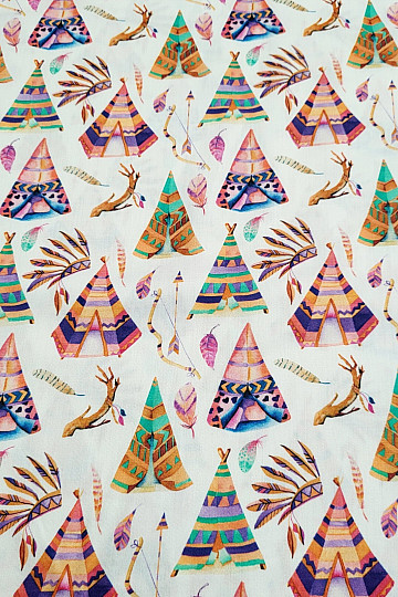 TIPI en satin de coton pour enfant, impression numérique