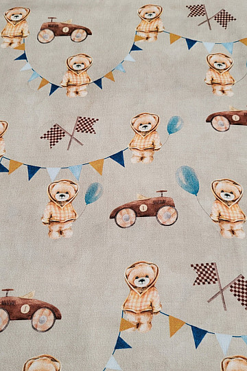 OURS en coton satiné enfant - Impression numérique FACTORY