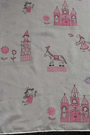 Rideau enfant PRINCESSE avec un château