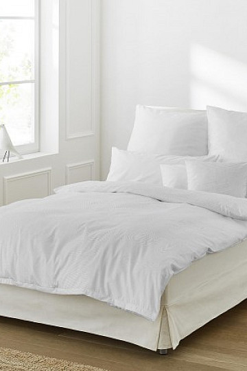 literie Irisette BIO COTON satin ASPEN 8740-12 neige