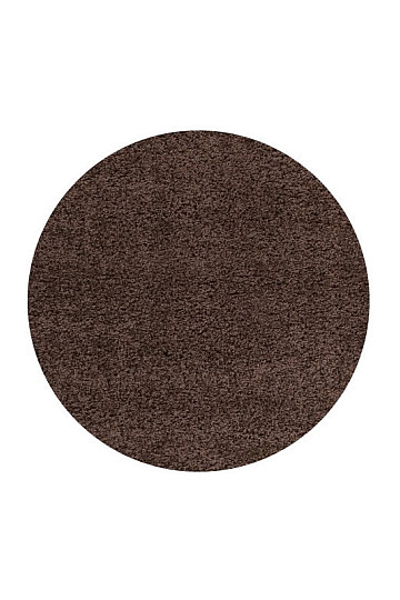 Tapis rond SHAGGY GALA marron