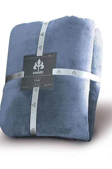 couverture douce RELAX bleu-gris 23