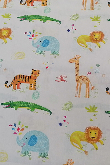 Tissu coton JUNGLE DOODLE