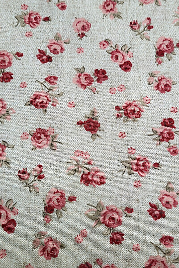 Tissu déco ROSE rouge