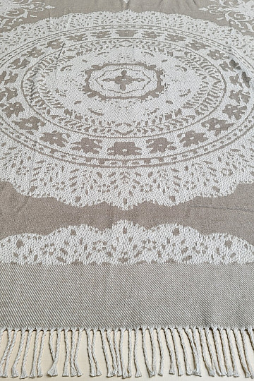 Plaid LUXE ROSIERS beige