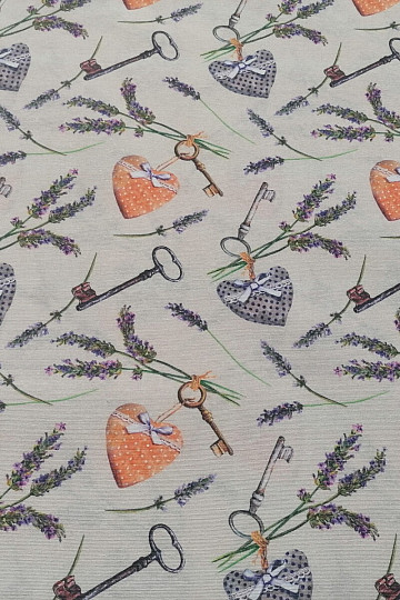 Tissu déco CLAUDIE lavande