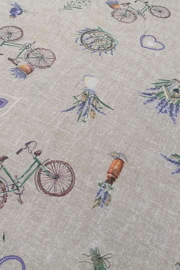 Tissu décoratif LAVANDE BICYCLE 2