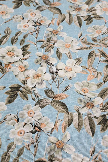 Tissu déco LEIRE turquoise