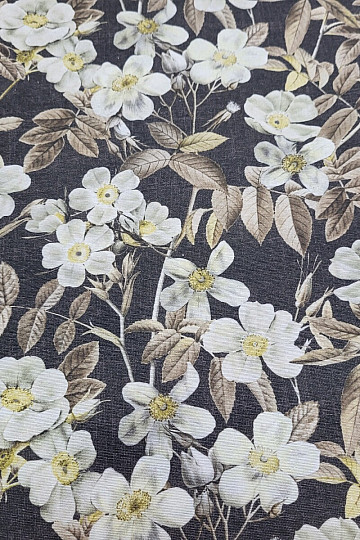 Tissu déco LEIRE noir