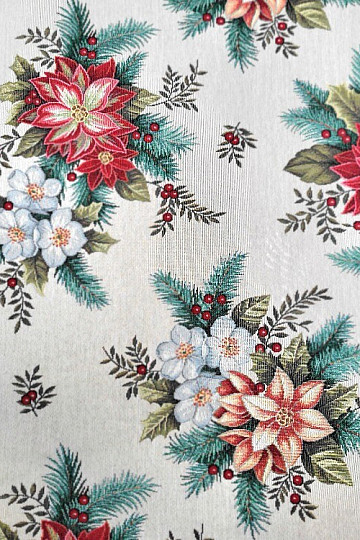 Tissu à tapisserie BOUQUET DE NOËL