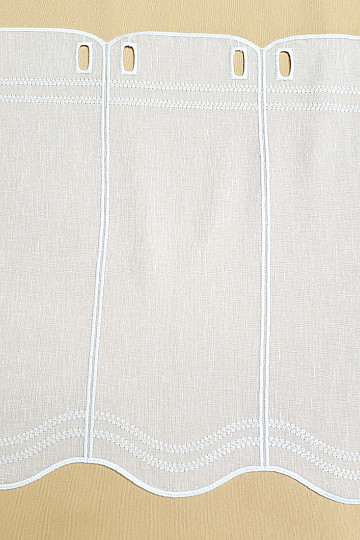 Rideau brodé pour vitrail GERSTER 11419 blanc