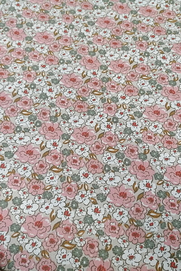 Tissu coton KALMIA rose