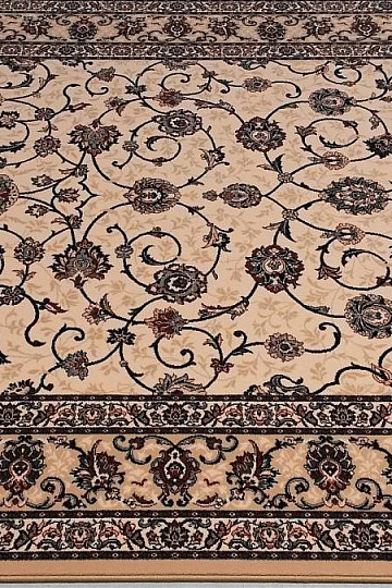 Tapis classique en laine ORIENT crème et bleu