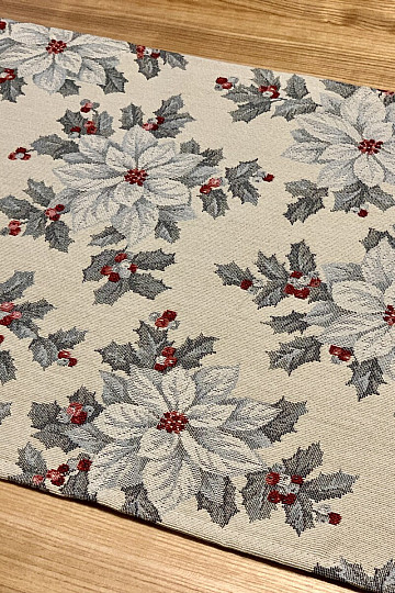 Nappe de Noël ÉTOILE DE NOËL ARGENT