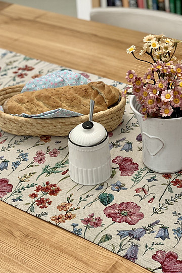 Nappe et écharpe en tapisserie BLOOMING MEADOW