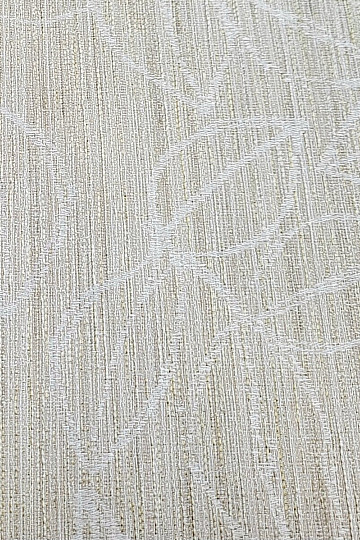 Tissu décoratif FLORENTI feuilles crème