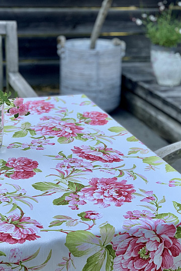 Nappe LAURA - grandes fleurs roses