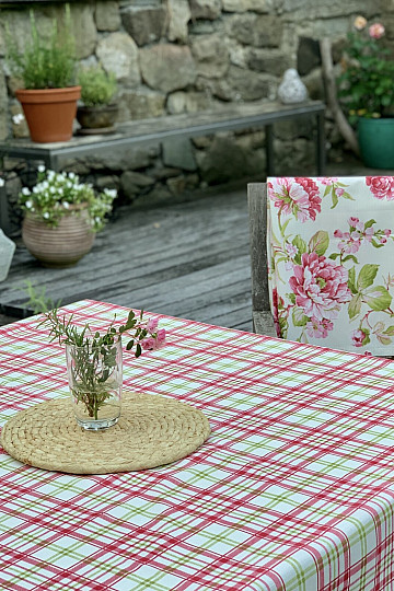 Nappe LAURA - carreaux roses