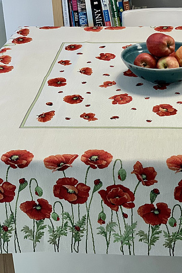 Nappe et foulard tapisserie POPPY