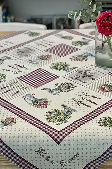 Nappe tapisserie et châle FLEURS DE PROVENCE