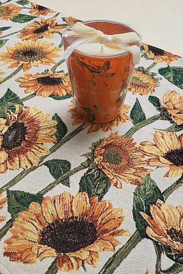Nappe tapisserie et écharpe TOURNESOL
