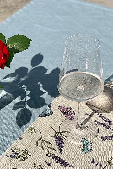 Nappe tapisserie, écharpe Lavande 5
