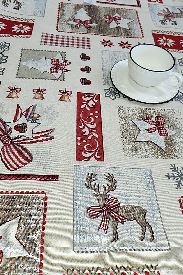 Nappe et châle tapisserie NOËL CAMPAGNE