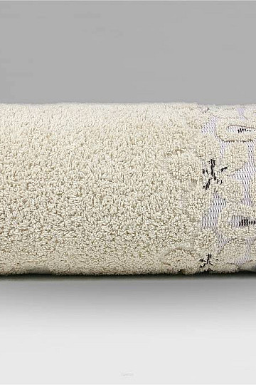 Serviette et drap de bain luxe BELLA beige