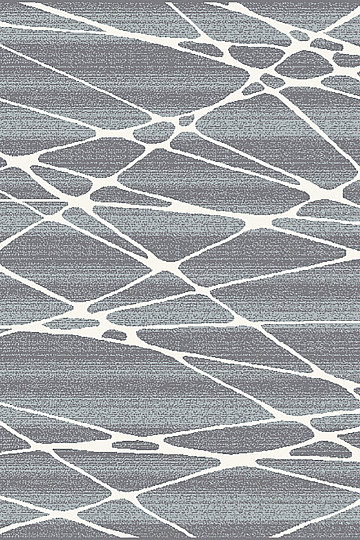 Pièce tapis BOHO géométrique bleu/blanc