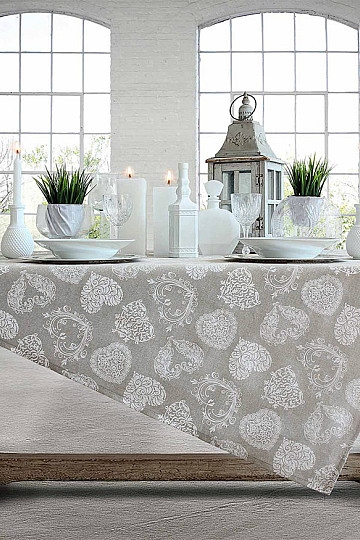 Tissu décoratif COEURS NATURELS