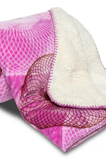 Couverture mouton - bulle violette
