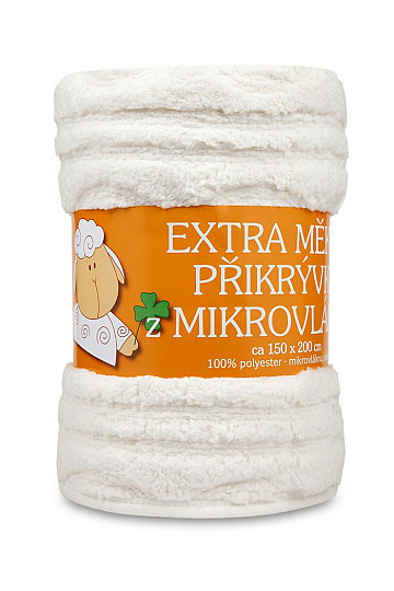 Couverture en peau de mouton - 150x200 crème