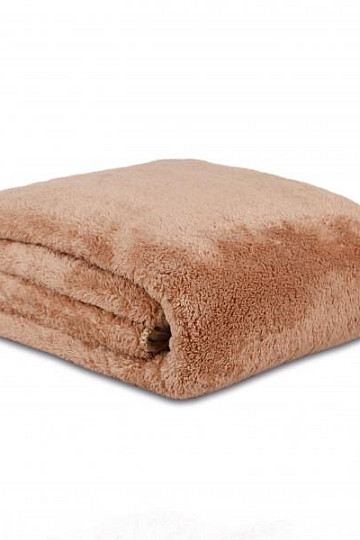 Couverture microfibre MOUTON chocolat