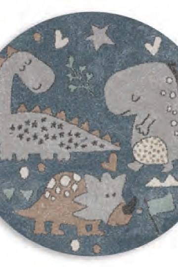 Tapis rond enfant ROMA dinosaures