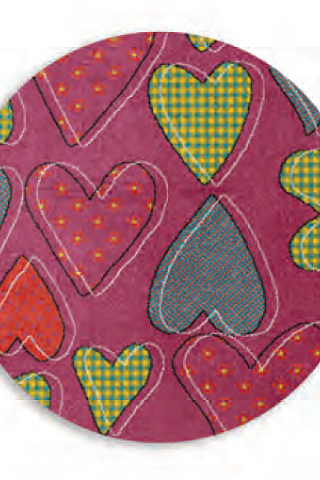 Tapis rond enfant PLAY coeur