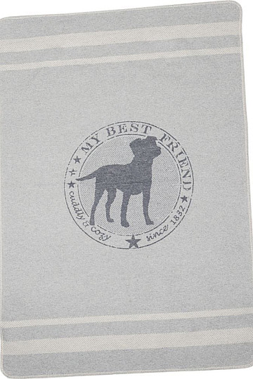 Couverture en coton DF pour chiens BEST FRIEND st. gris