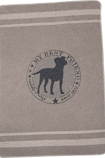 Couverture en coton DF pour chiens BEST FRIEND tm. gris