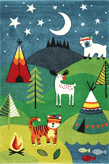 Pièce enfant tapis forêt ANIMAUX