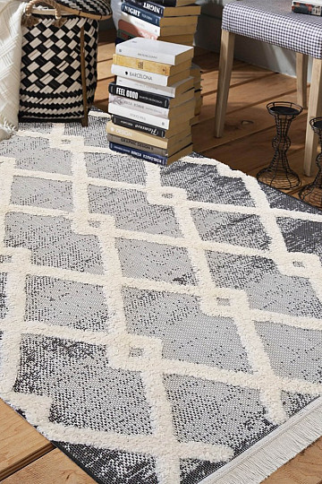 Tapis à cordes DELI 02 gris foncé