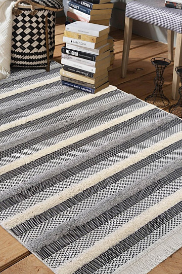 Tapis à cordes DELI 03 gris