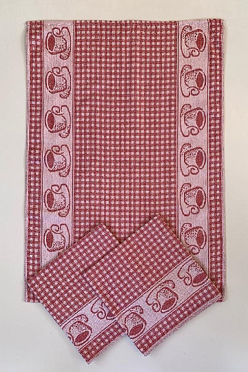 Serviettes Tasses Cube rouge