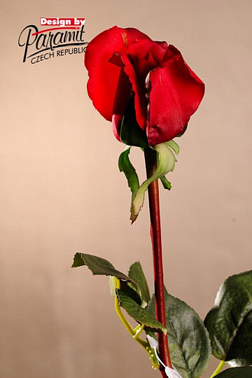 Bouton de rose rouge 70 cm