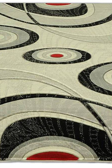 Pièce tapis FENIX 11 noir/rouge